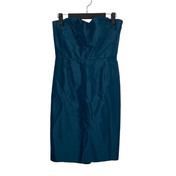 J.Crew Womens Dress Size 4 Blue Strapless Cutout Short Mini Sweetheart Neck - Picture 1 of 13